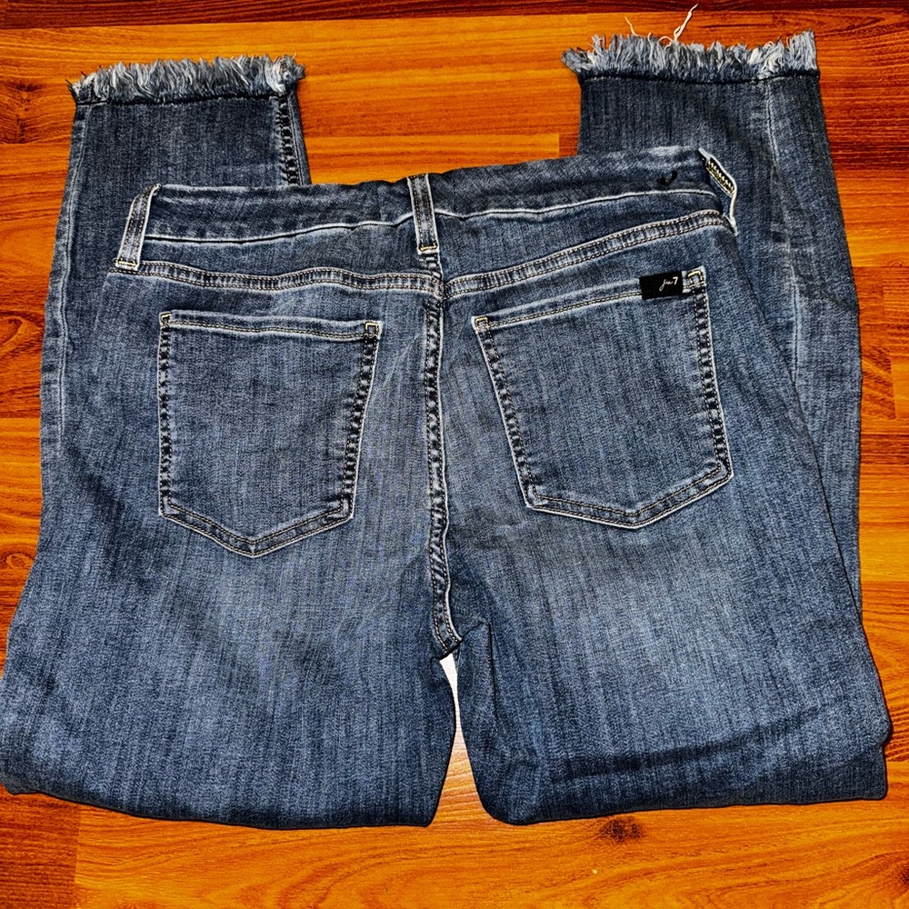 Jen7 Women's Blue Cropped Skinny Jeans - Picture 4 of 4